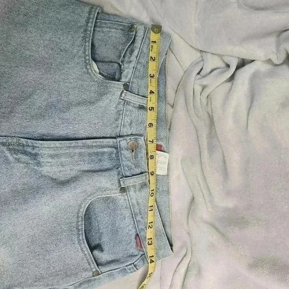 Esprit Vintage Jeans High Waisted Tapered Mom Light Wash Denim 90s Slim Cut Sz 7 - Picture 6 of 7